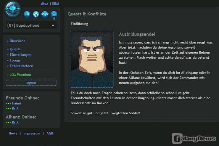 Screenshot aQa conflicts