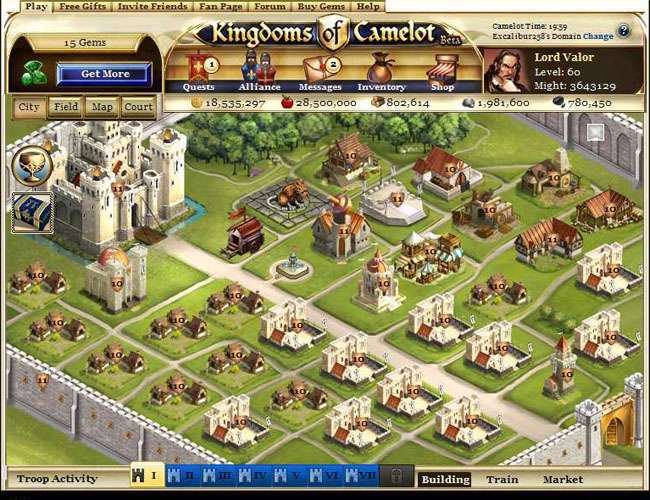 Screenshot Kingdoms of Camelot