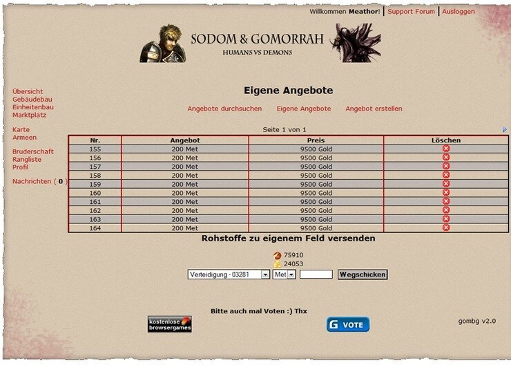 Screenshot Sodom und Gomorrah 2.0