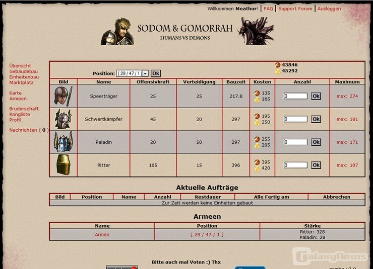 Screenshot Sodom und Gomorrah 2.0