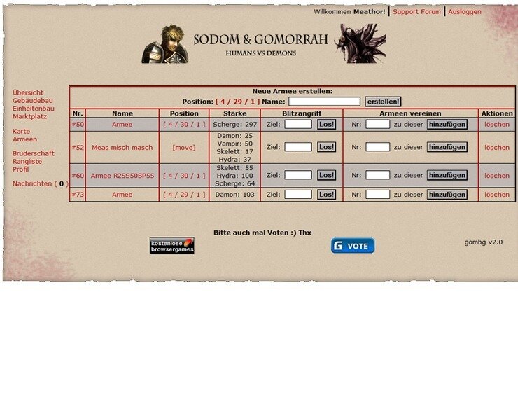 Screenshot Sodom und Gomorrah 2.0