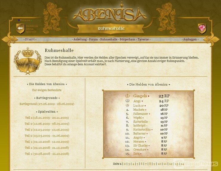 Screenshot Abenisa - Die 4-teilige Browsergamesaga