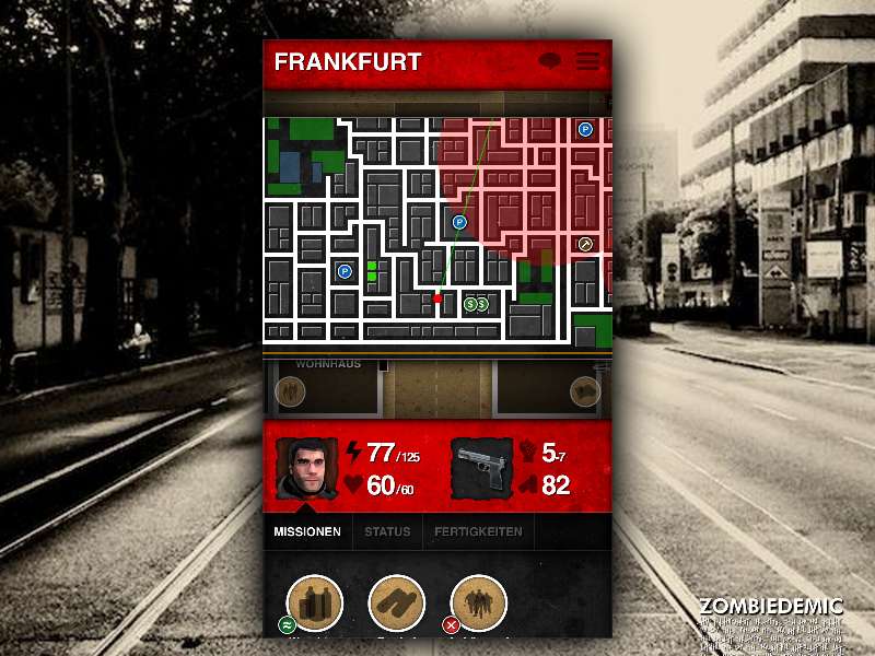 Screenshot ZOMBIEDEMIC- Das Zombie Browsergame
