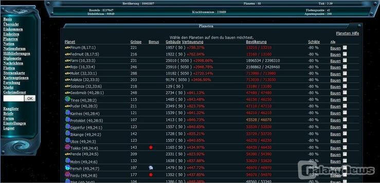 Screenshot Wurmlochspiel