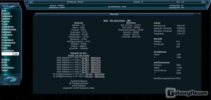 Screenshot Wurmlochspiel
