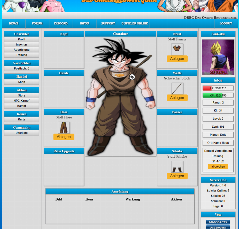 Screenshot DBBG Das Online Browsergame