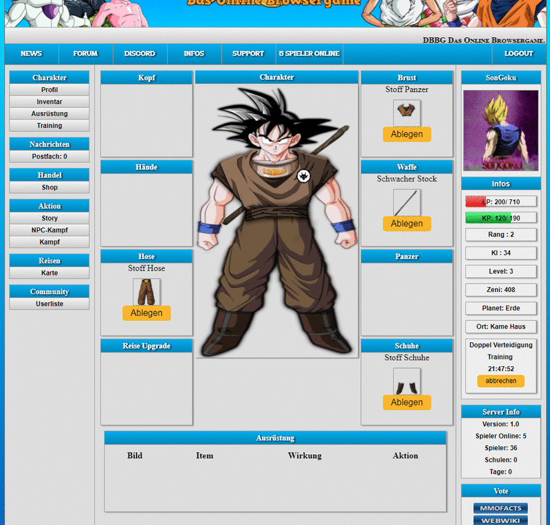 Screenshot DBBG Das Online Browsergame