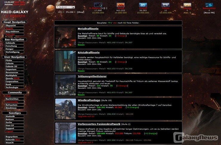 Screenshot Halo-Galaxy