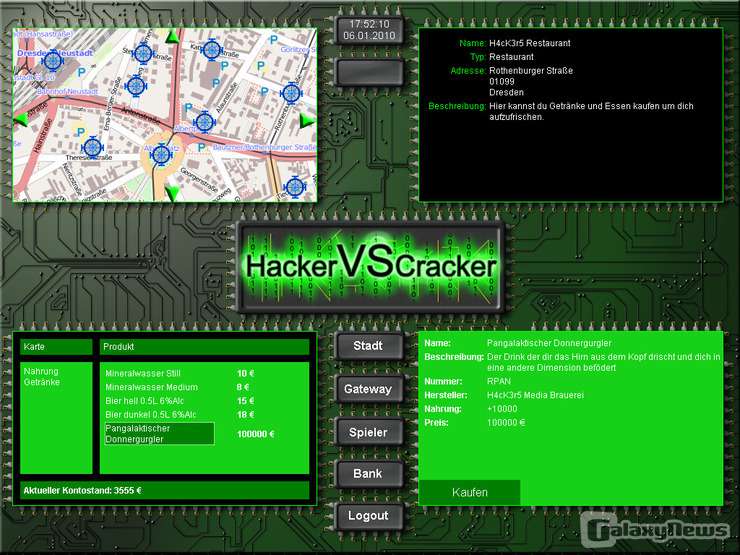 Screenshot HackerVSCracker