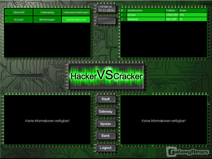 Screenshot HackerVSCracker