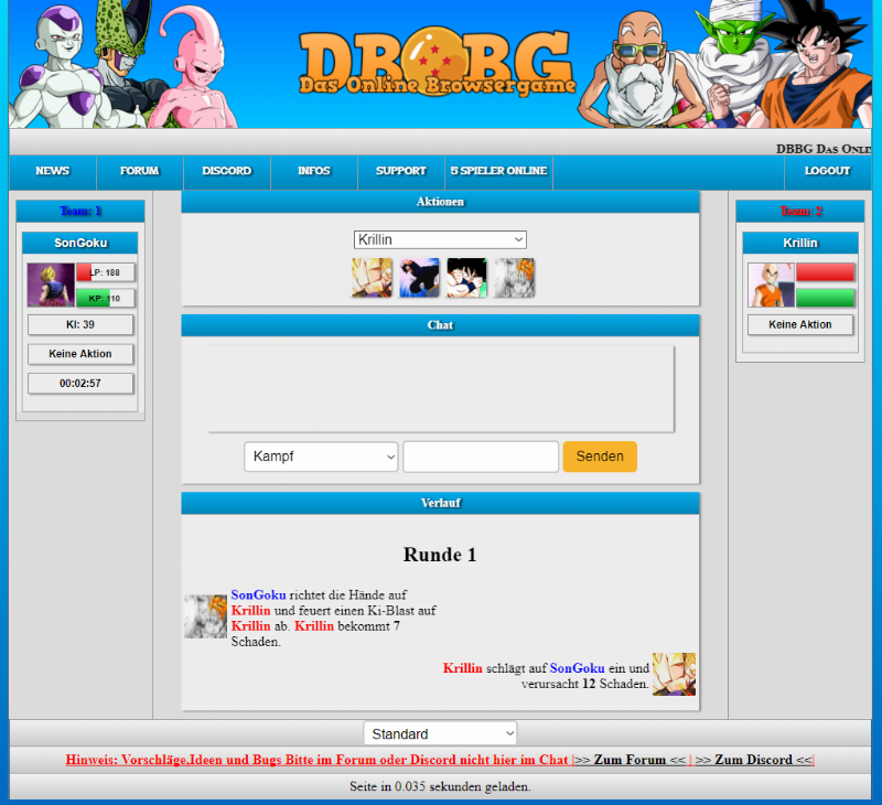 Screenshot DBBG Das Online Browsergame
