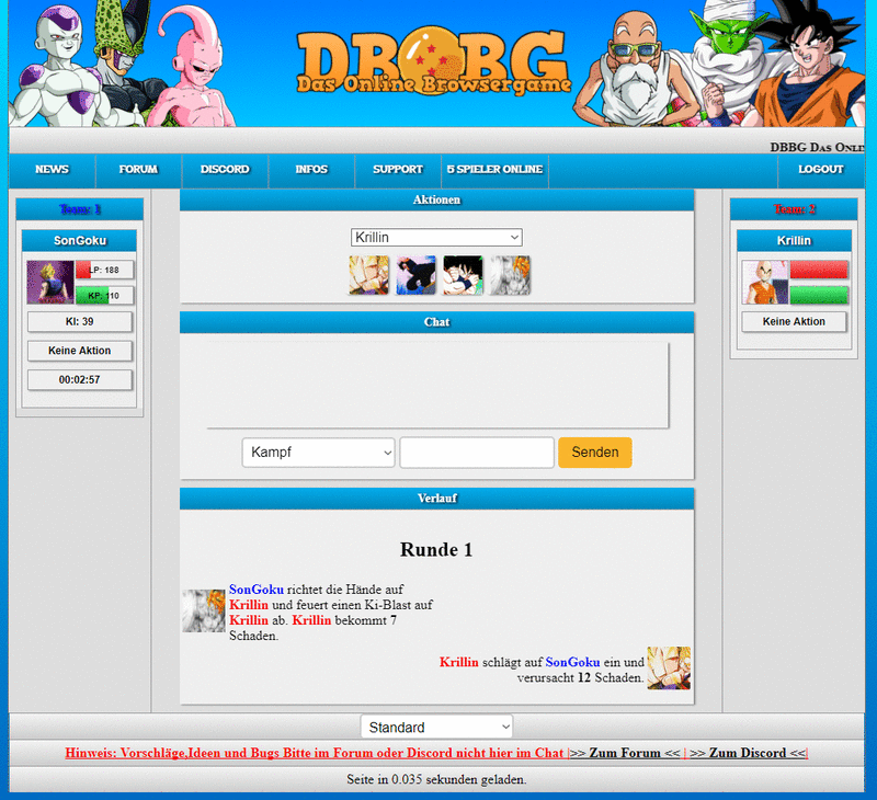 Screenshot DBBG Das Online Browsergame