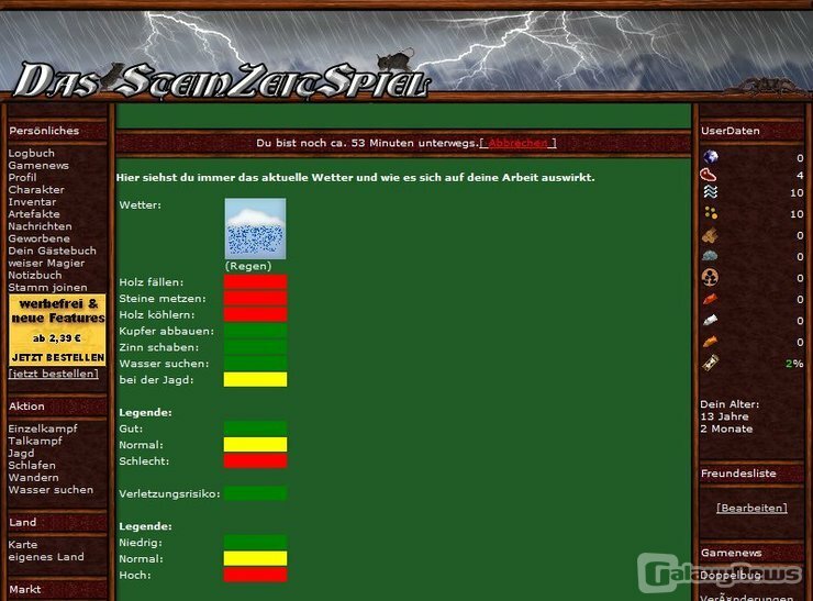 Screenshot SteinZeitSpiel
