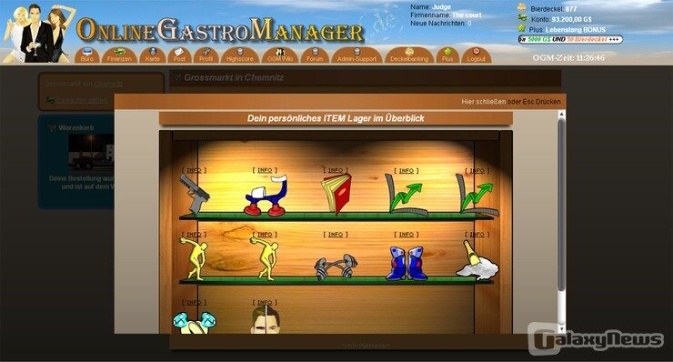 Screenshot OnlineGastroManager