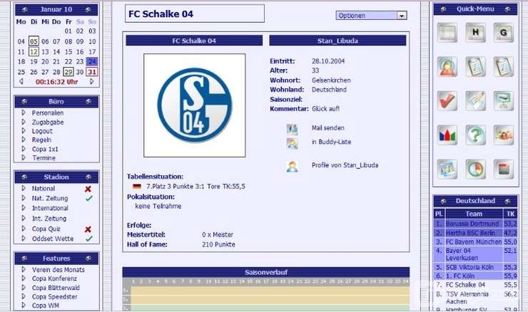 Screenshot Copa Mundial - Das Fußball-Browsergame