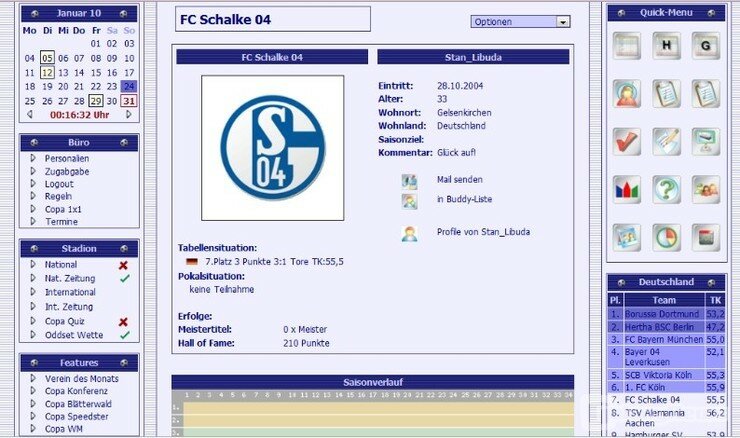 Screenshot Copa Mundial - Das Fußball-Browsergame