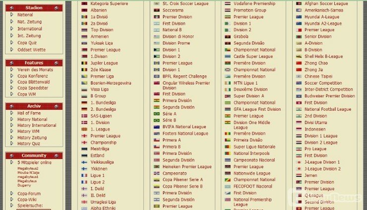 Screenshot Copa Mundial - Das Fußball-Browsergame