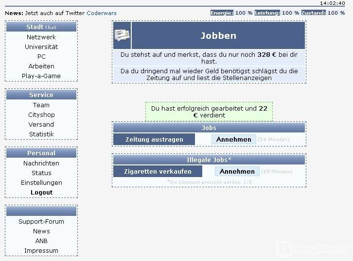 Screenshot Coderwars