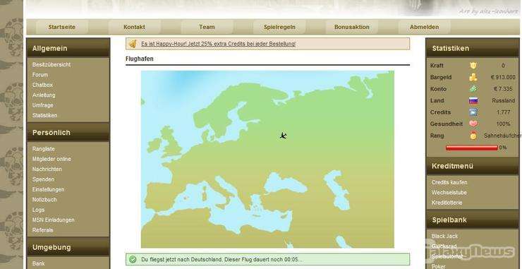 Screenshot Sahneschnittchengame