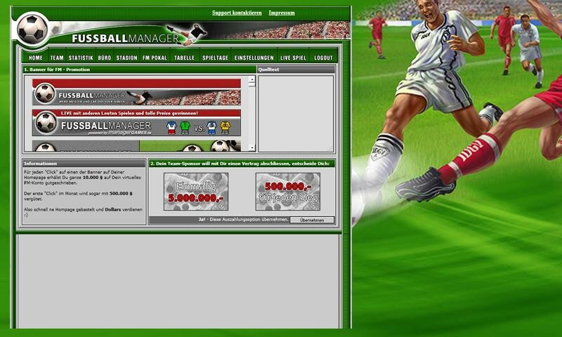 Screenshot Bigpoint Fussballmanager