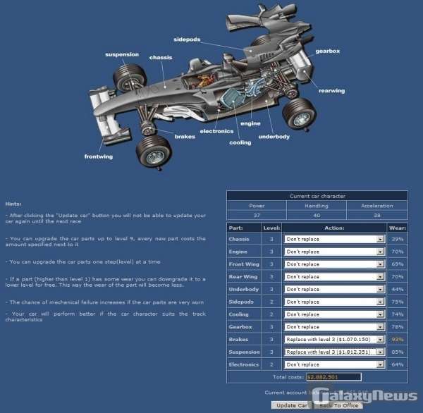 Screenshot Grand Prix Racing Online