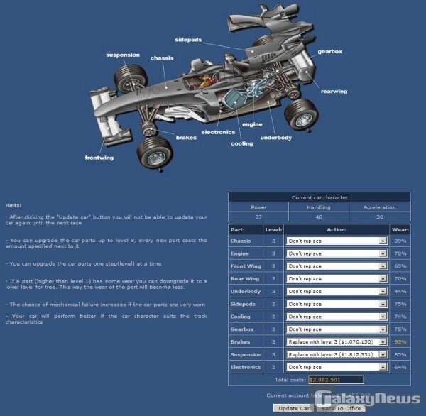 Screenshot Grand Prix Racing Online