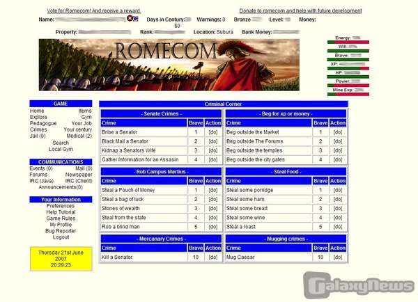Screenshot Rome Com