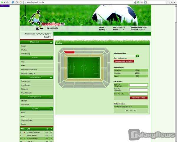 Screenshot Footiecup