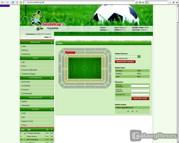 Screenshot Footiecup
