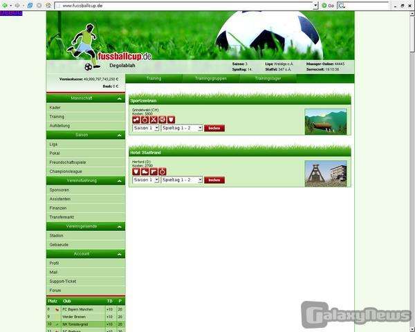 Screenshot Footiecup