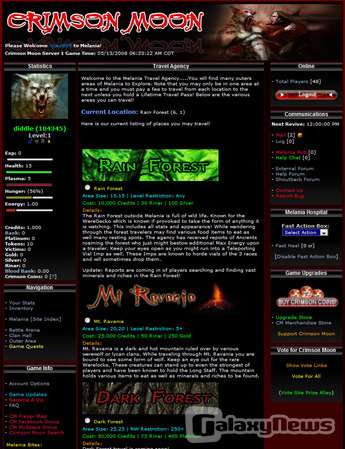 Screenshot Crimson Moon Free Online Vampire | Werewolf Game