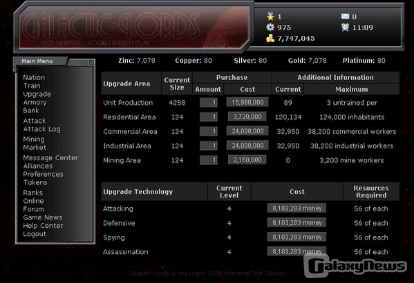 Screenshot Galactic Lords Red