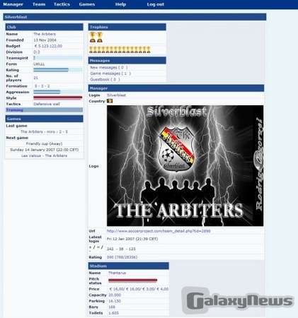 Screenshot SoccerProject