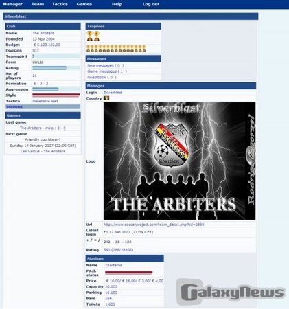 Screenshot SoccerProject