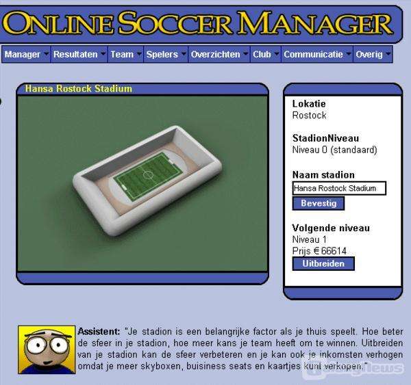 Screenshot Online Soccer Manager