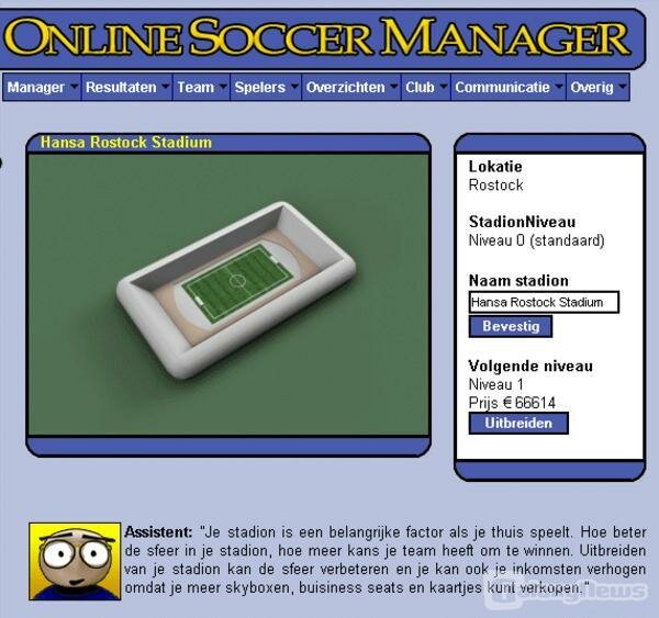 Screenshot Online Soccer Manager