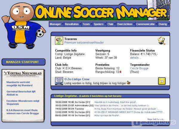 Screenshot Online Soccer Manager