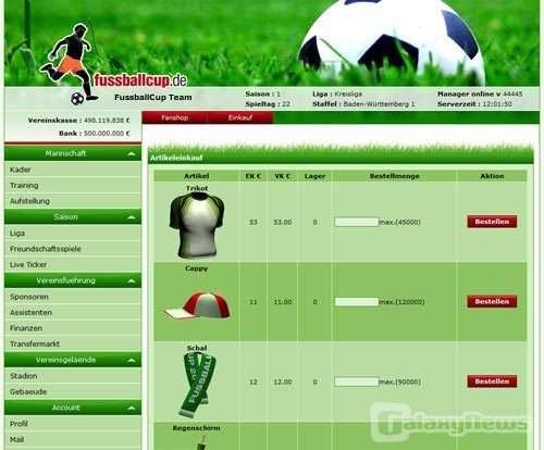 Screenshot Footballcup