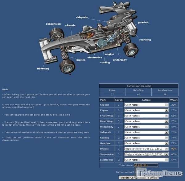 Screenshot Grand Prix Racing Online
