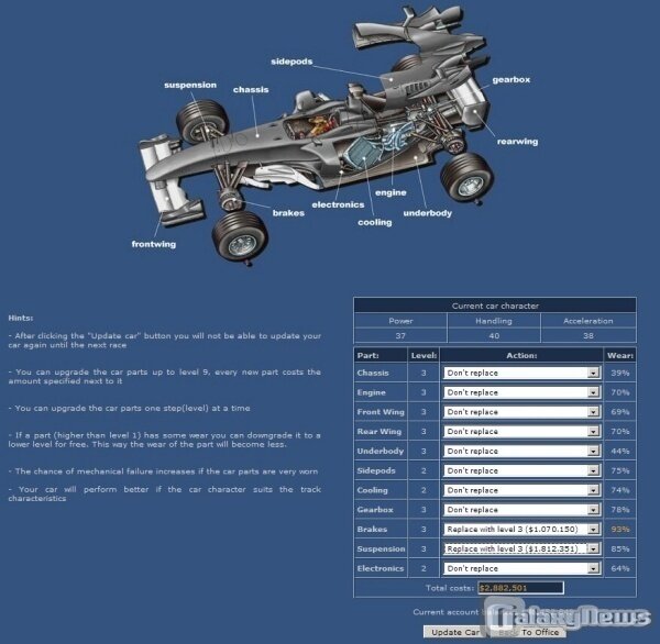 Screenshot Grand Prix Racing Online