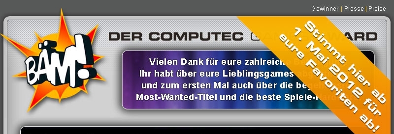 Erste Abstimmungsrunde beim Computec BÄM!-Award