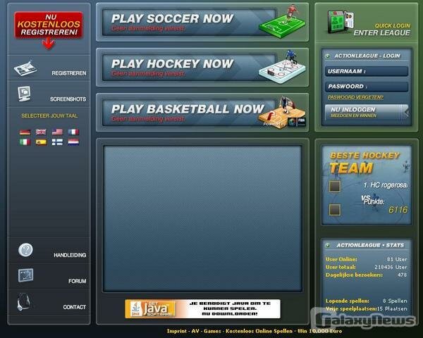 Screenshot actionleague