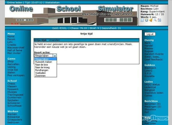 Screenshot Online School Simulator