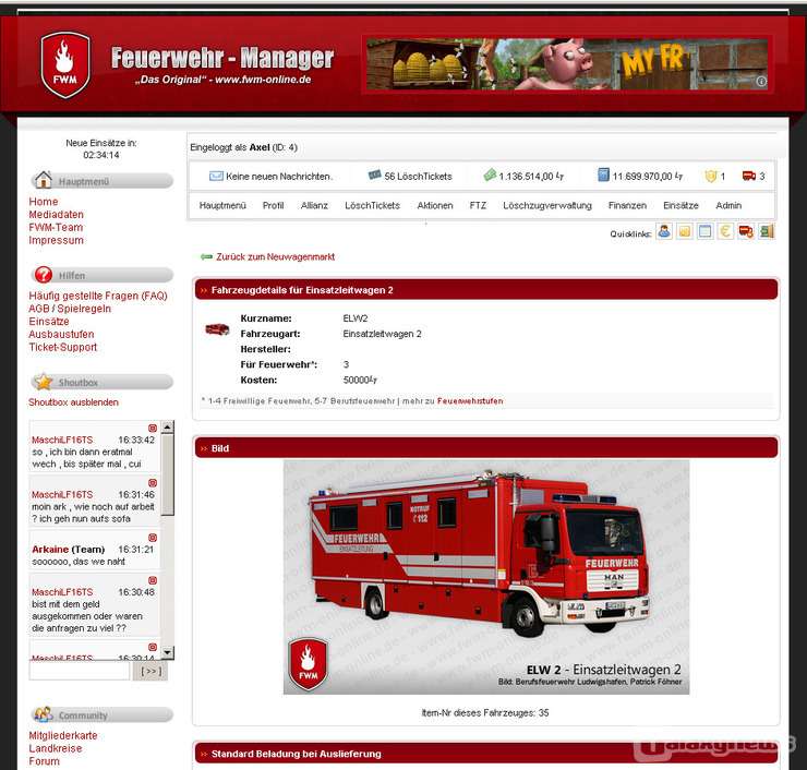 Screenshot FWM-Feuerwehr-Manager