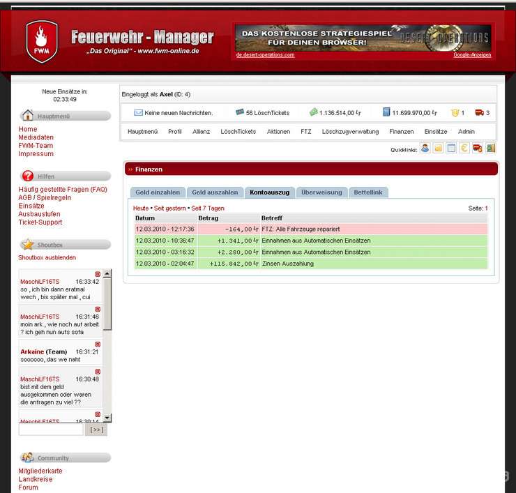 Screenshot FWM-Feuerwehr-Manager