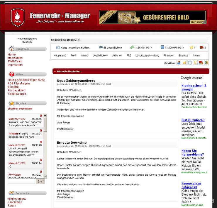 Screenshot FWM-Feuerwehr-Manager