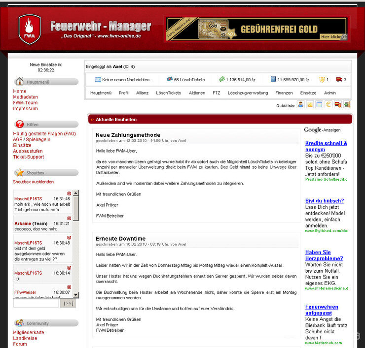 Screenshot FWM-Feuerwehr-Manager