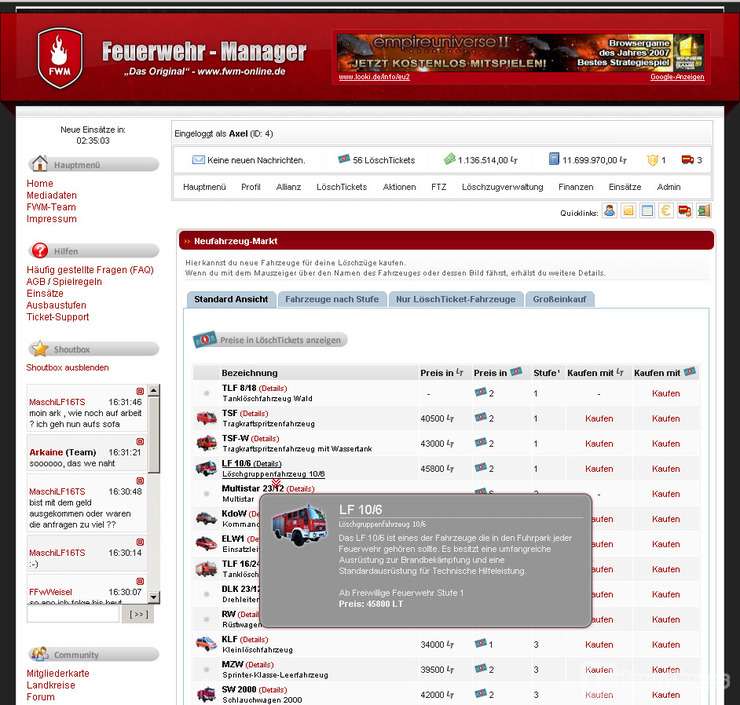 Screenshot FWM-Feuerwehr-Manager