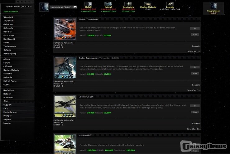 Screenshot Space Camper