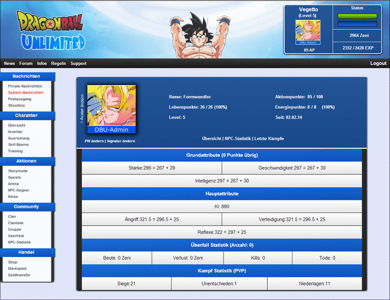 Screenshot Dragonball Unlimited